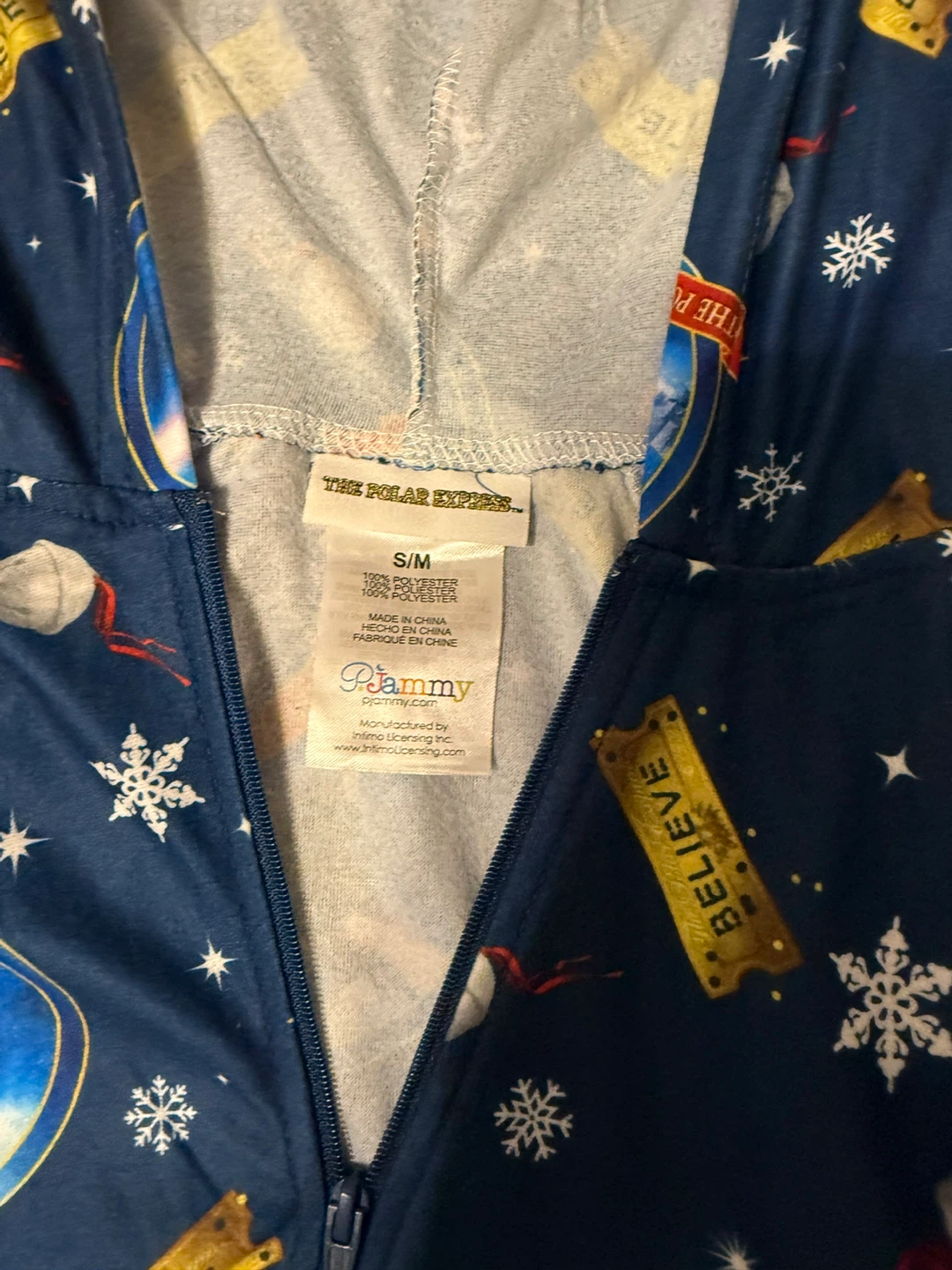 Intimo Polar Express Adult One-Piece Footless Sleeper Union Suit - photo 3