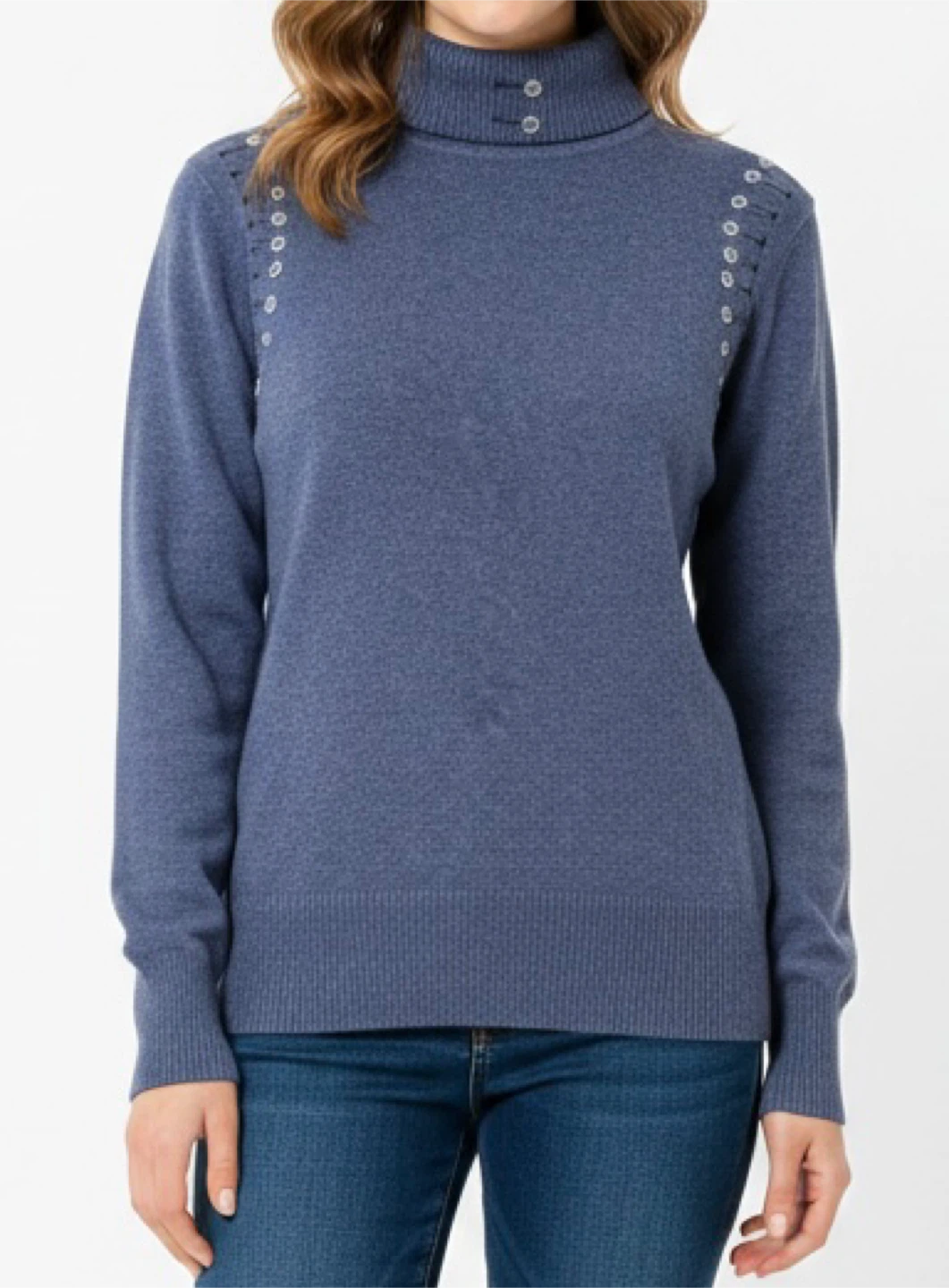 Blue Turtleneck Sweater - photo 2