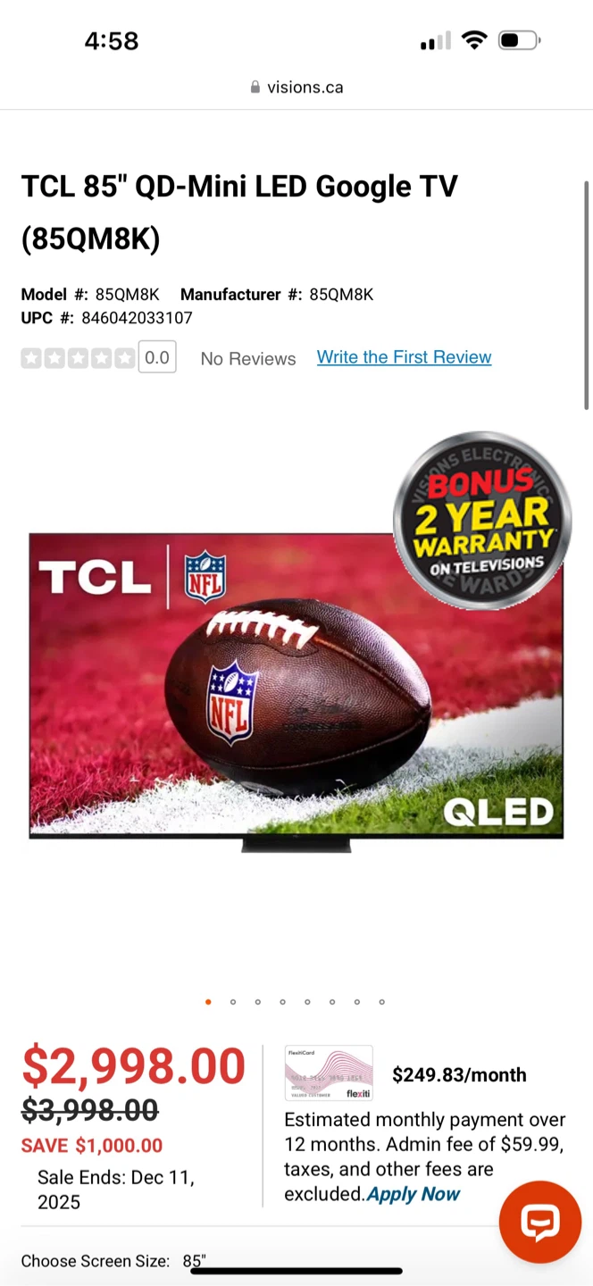 TCL 85" QM6K Series 4K UHD QD-Mini LED Smart Google TV - photo 5