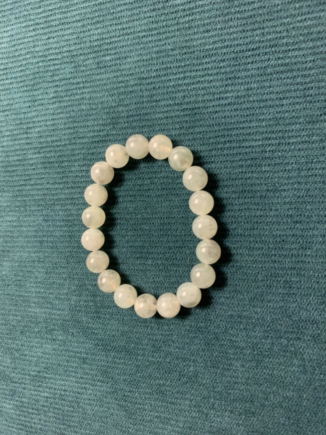 10mm Icy Burmese Wuji Jadeite - Ink Wash Style