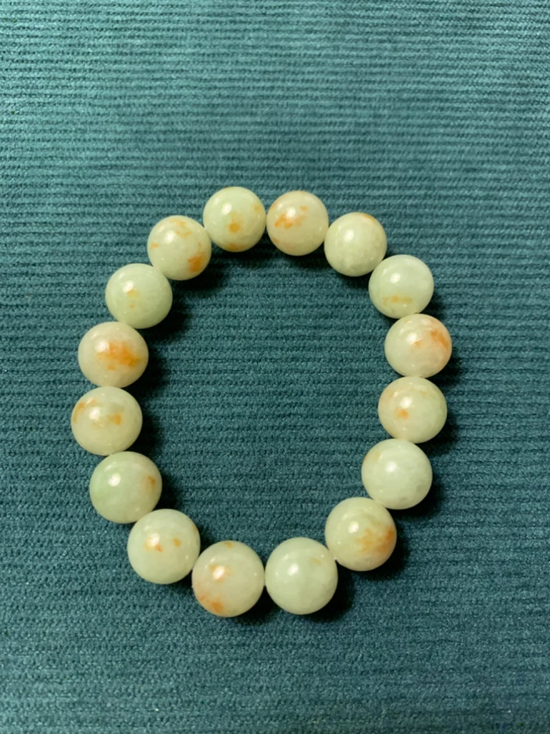 13.7mm Translucent Blue-Water Jadeite - Flowing Yellow