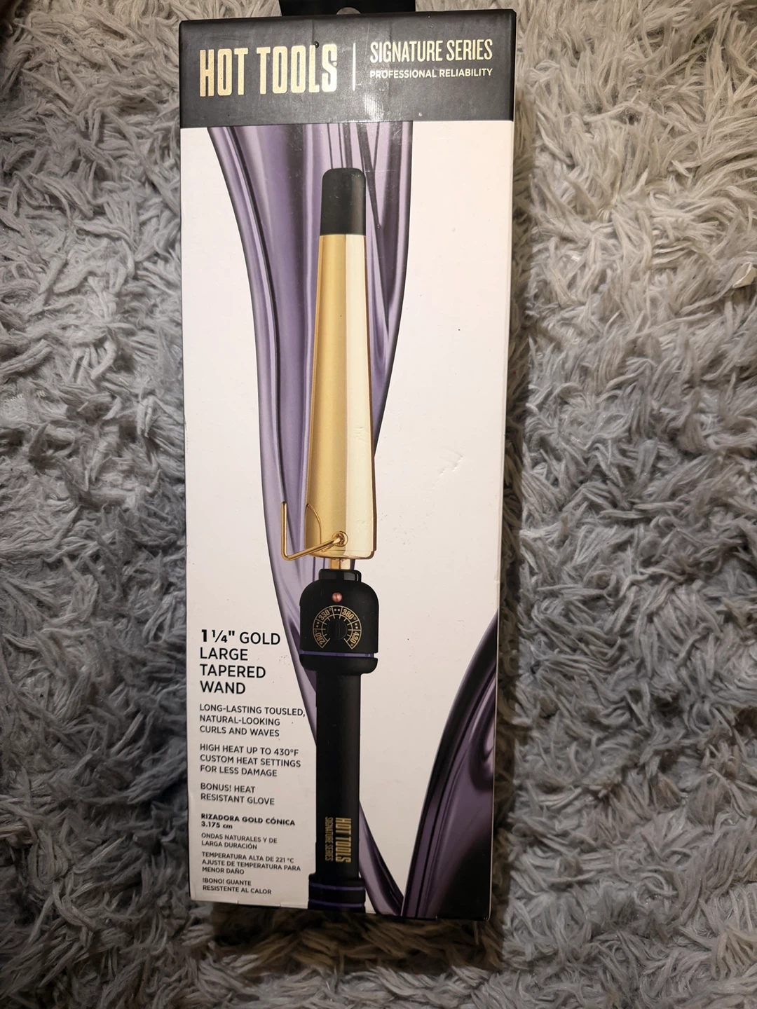 Hot Tools 1 1/4" Gold Large Tapered Wand