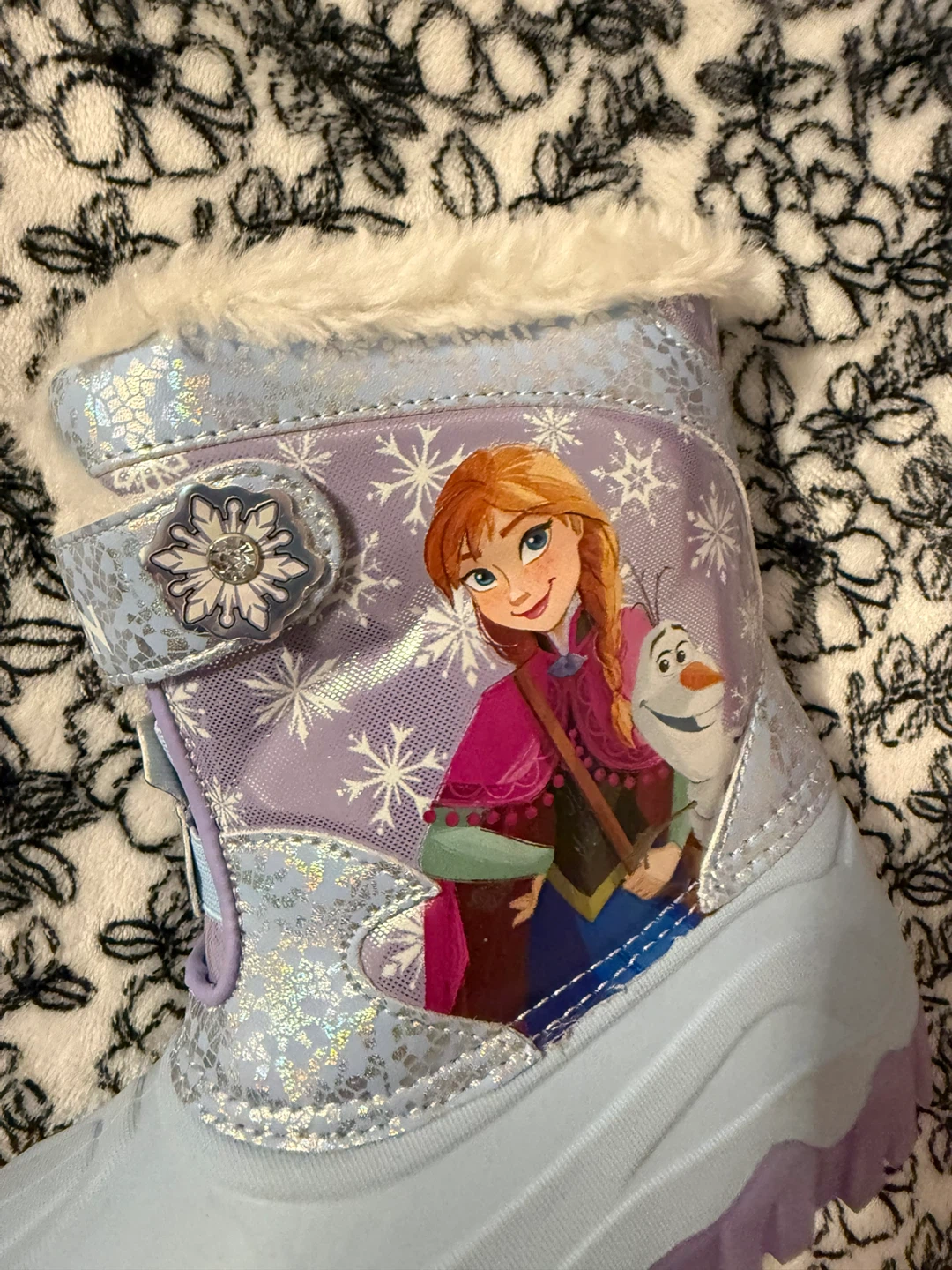 Kids Frozen Elsa & Anna Winter Boots Size 12 - photo 4