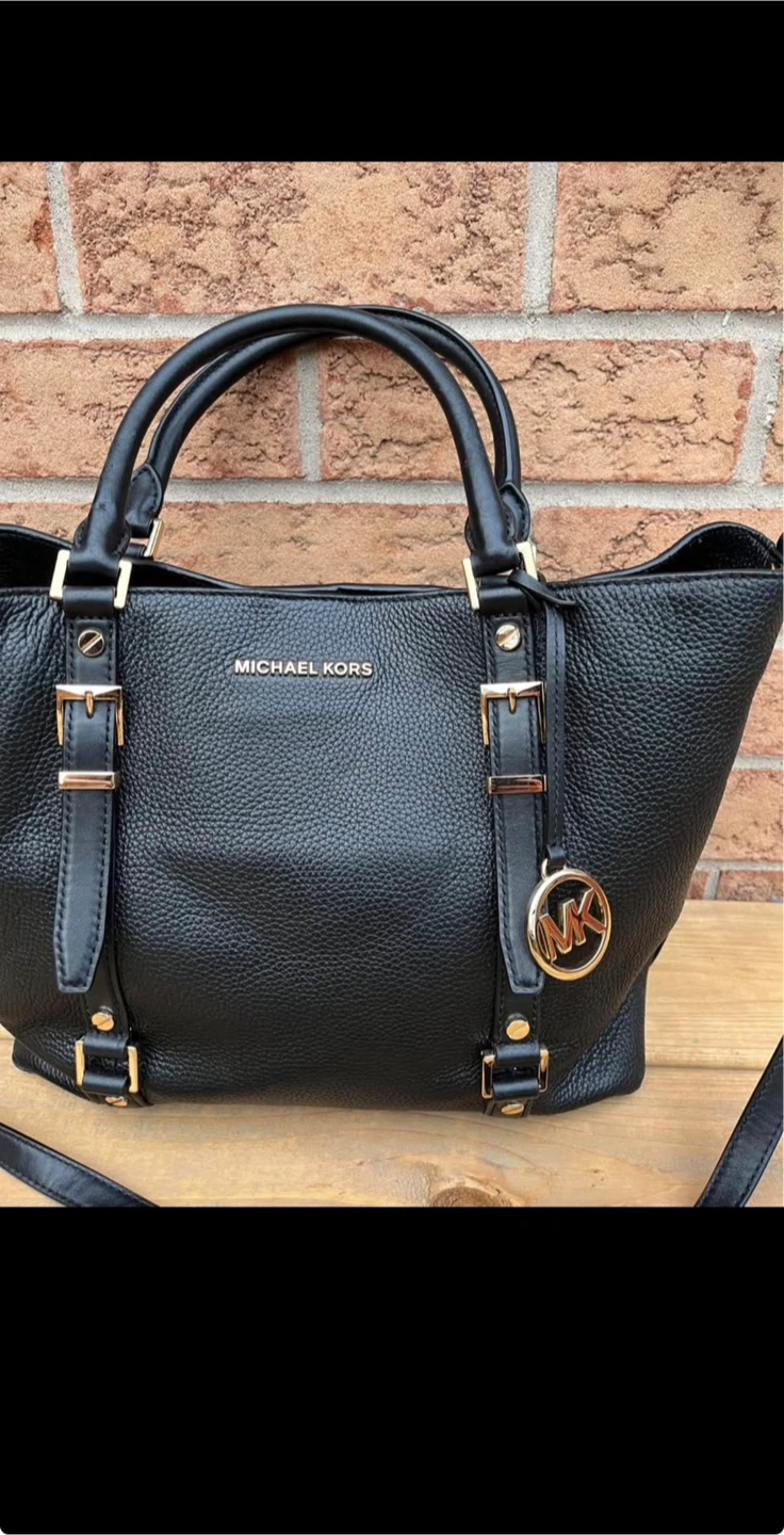 Michael Kors Black Leather Satchel Handbag - photo 5