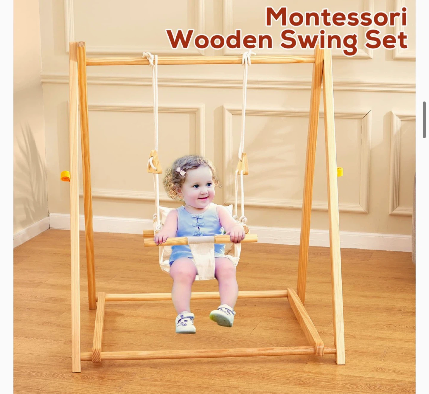 Montessori Wooden Swing Set