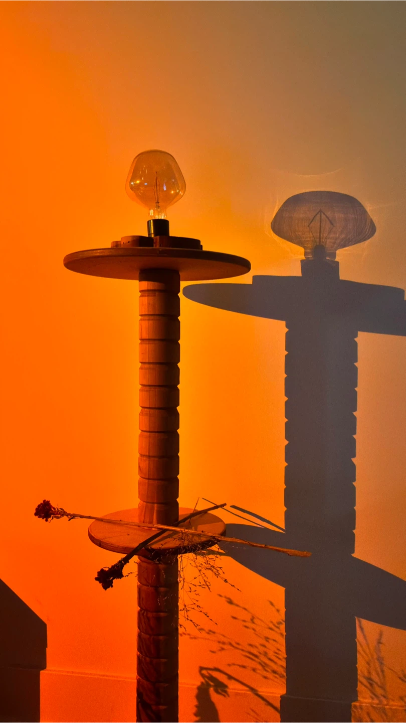 Custom made Unique Wooden Floor Lamp
