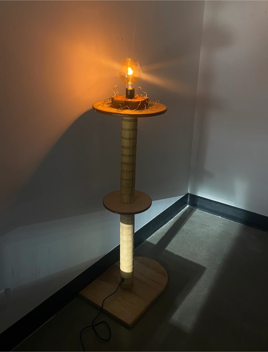 Custom made Unique Wooden Floor Lamp - photo 2