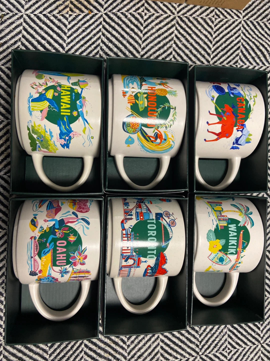 Starbucks mugs ($35 each)