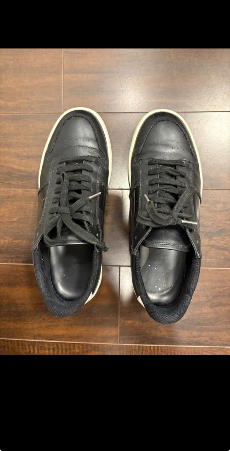 US 9 BOSS Hugo Boss Black Leather Sneakers - photo 3