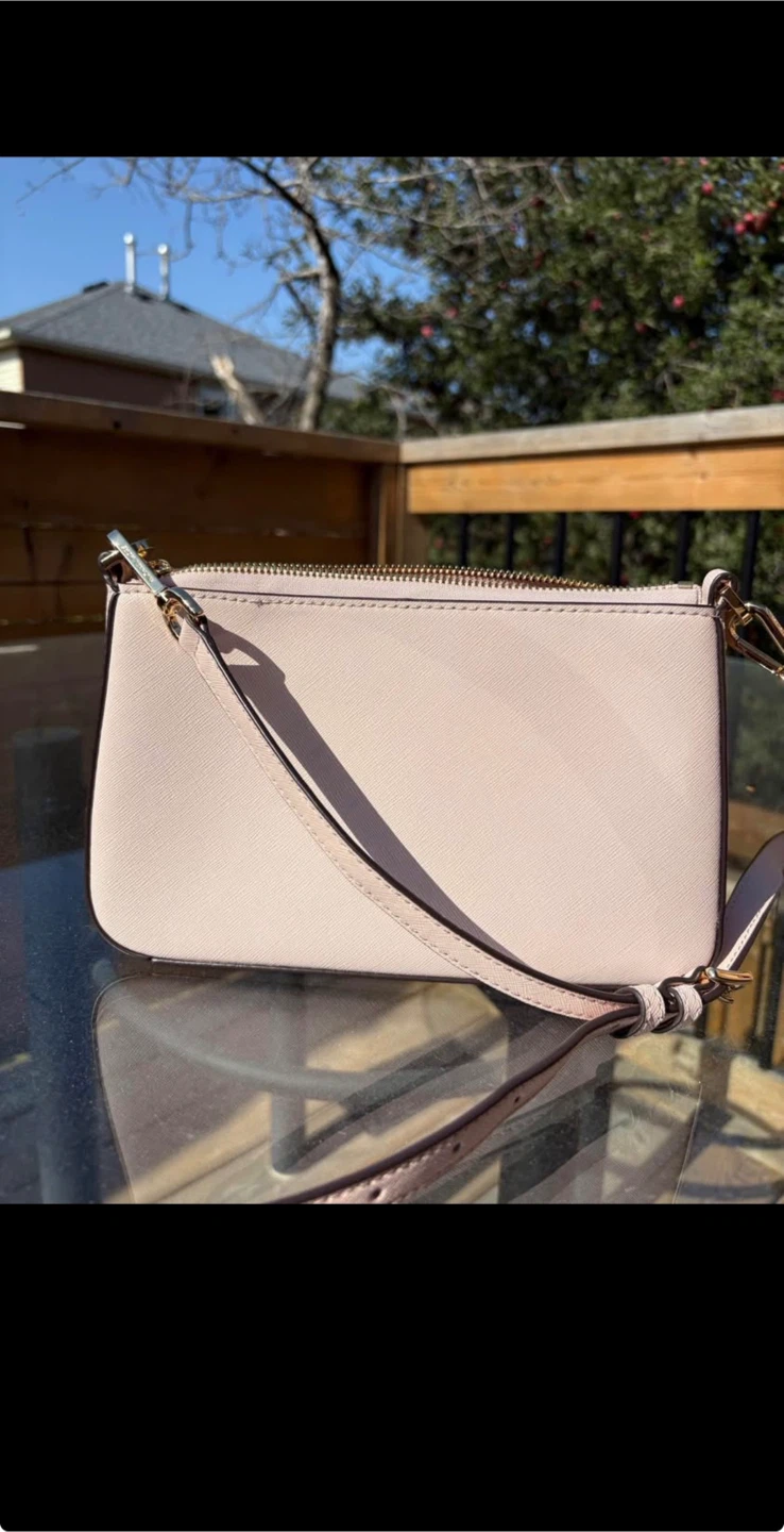 Michael Kors Pale Pink Leather Chain Shoulder Bag - photo 4