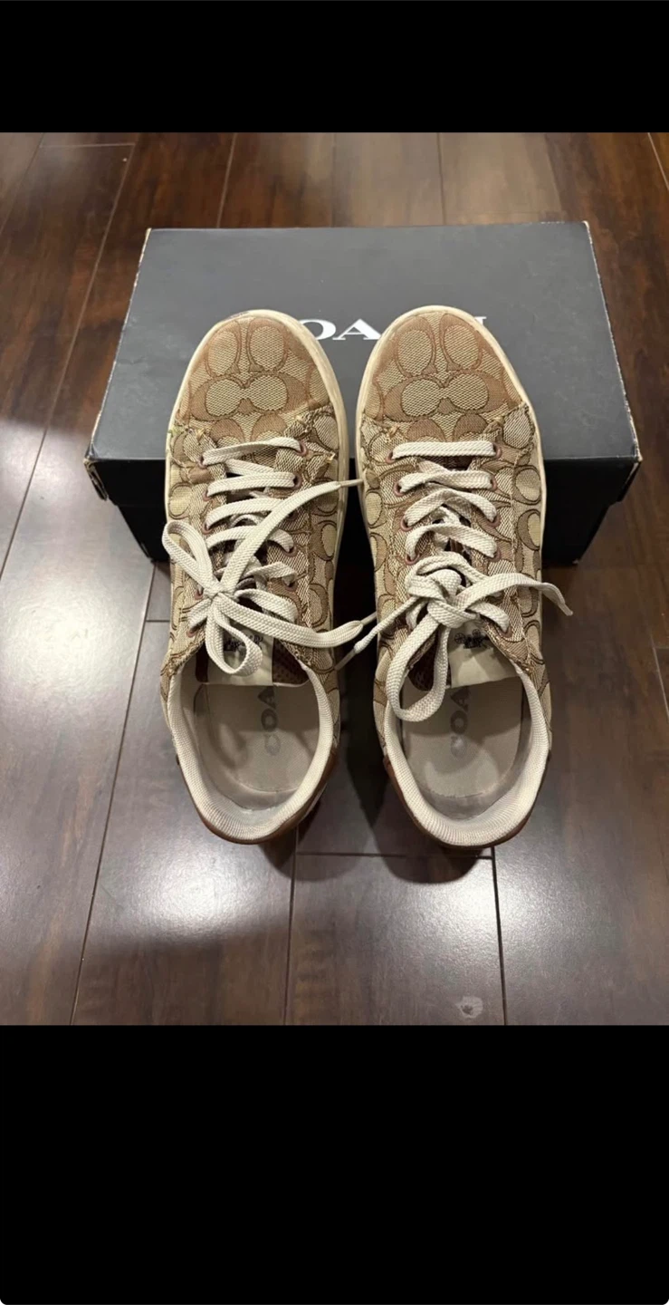 US 8.5 Coach Signature Canvas Sneakers