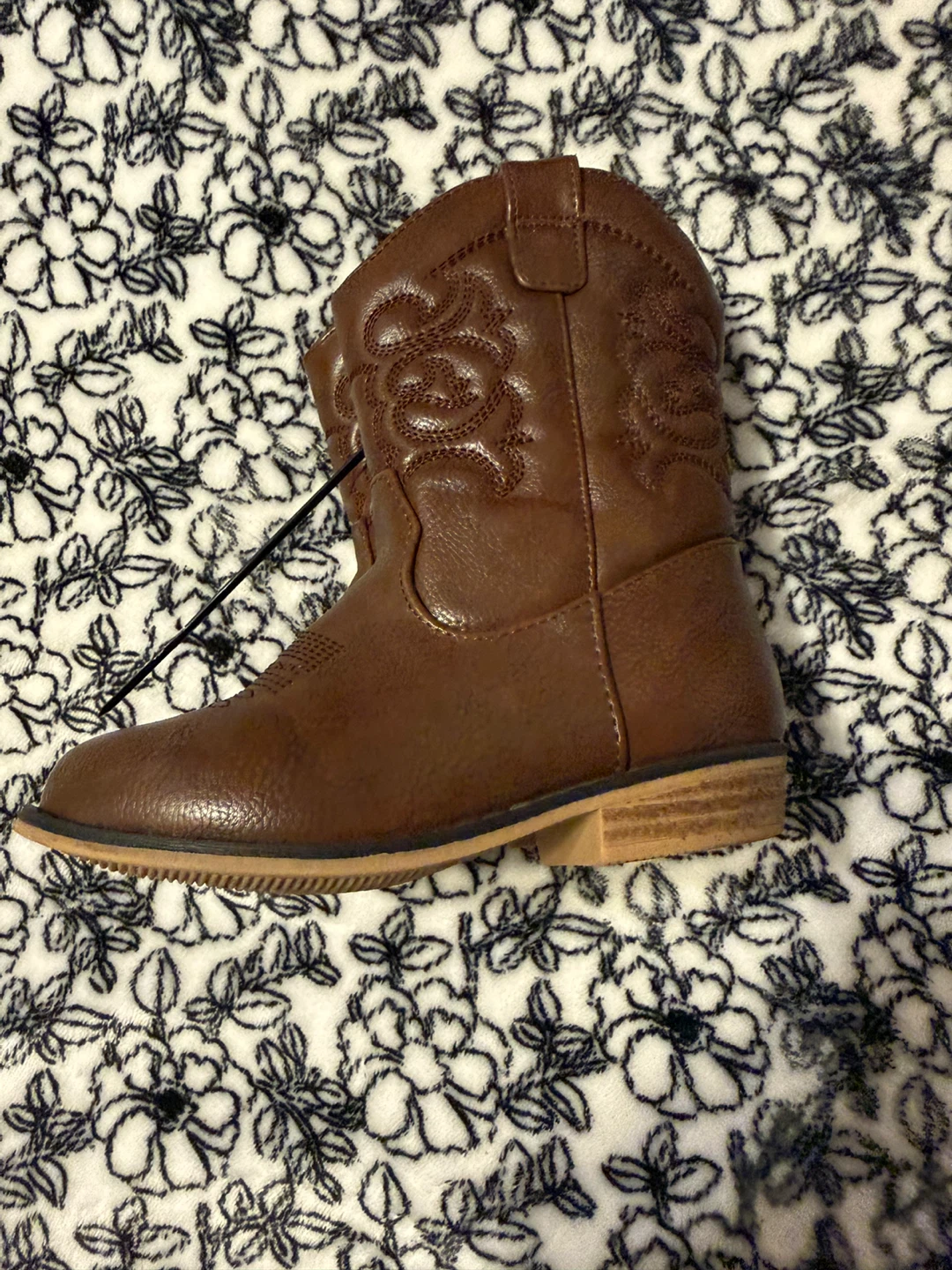 Cat & Jack Brown Cowboy Girls Boots Size 9 - photo 5