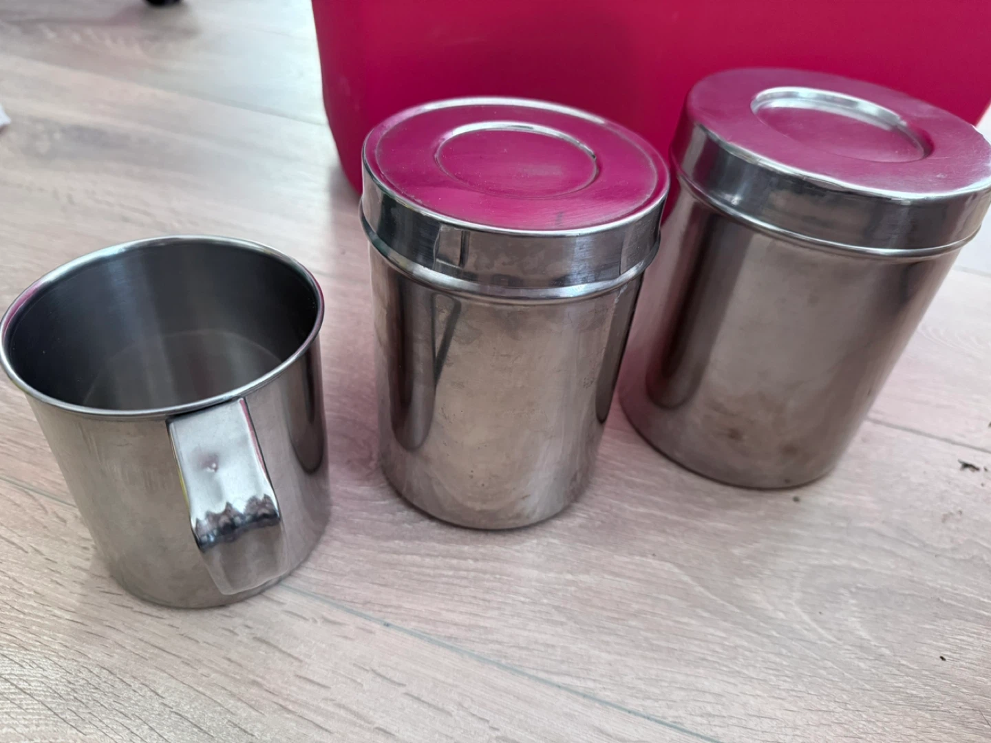 Stainless Steel Mug and Canister Set