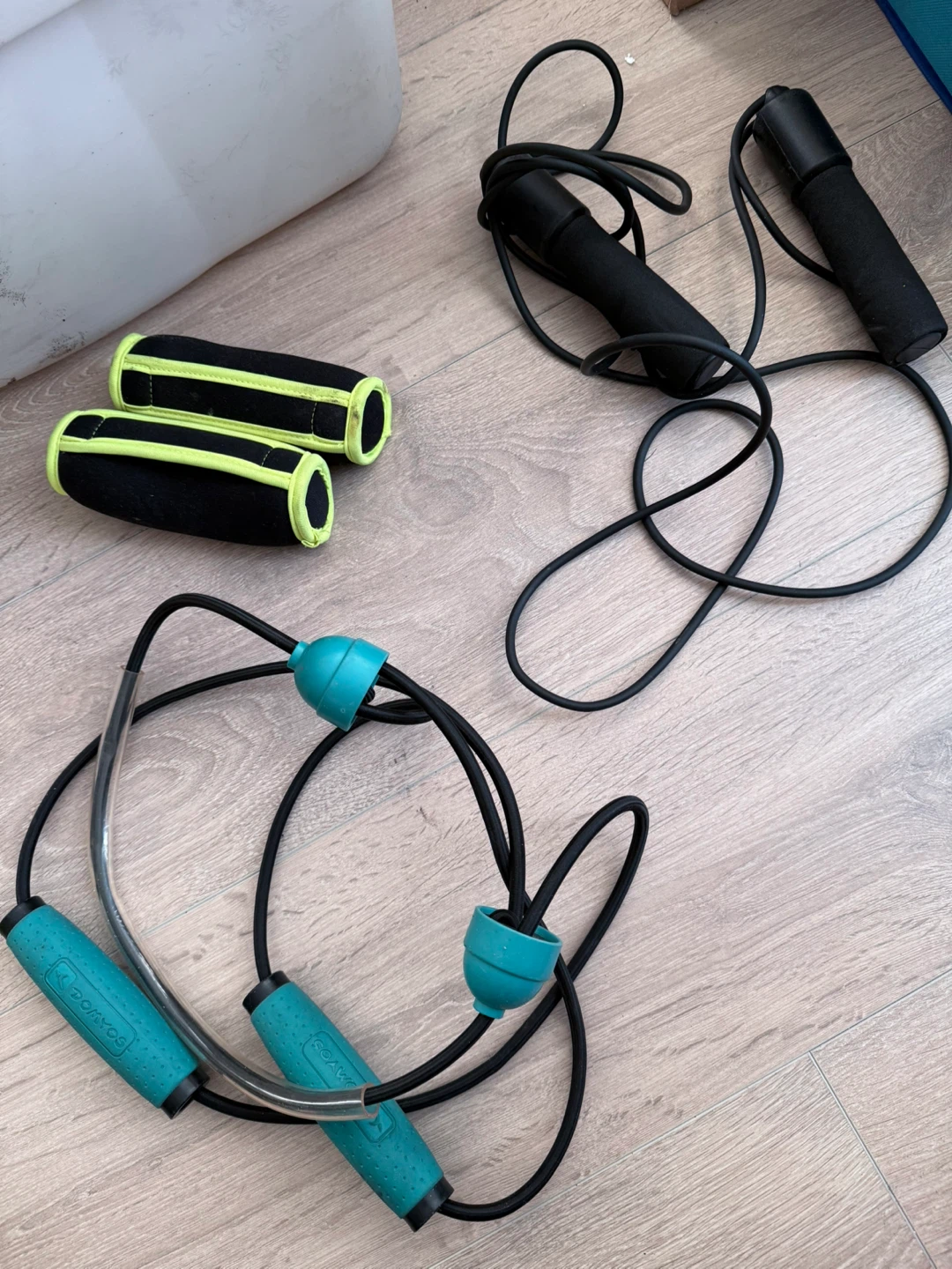 DOMYOS Speed Jump Rope & Wrist Weights Set