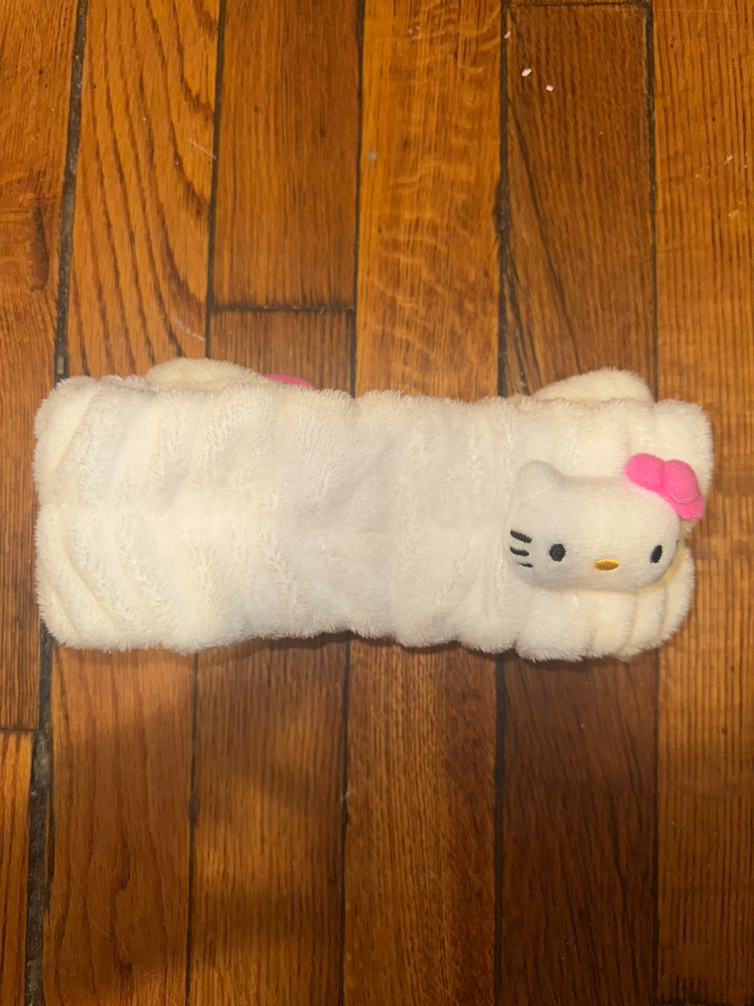Hello Kitty White Plush Headband with Pink Bow - photo 2