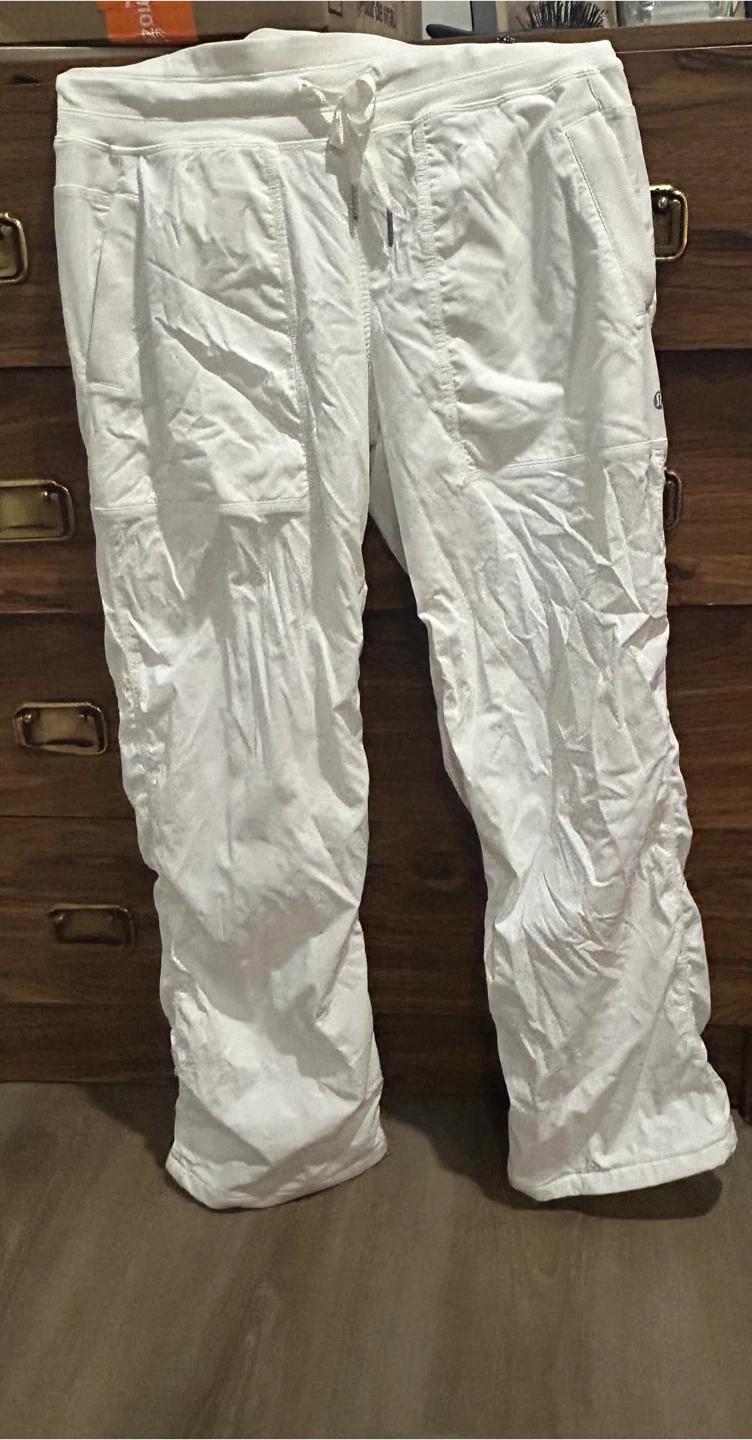 Lululemon Athletica White Track Pants Size 8 Reg