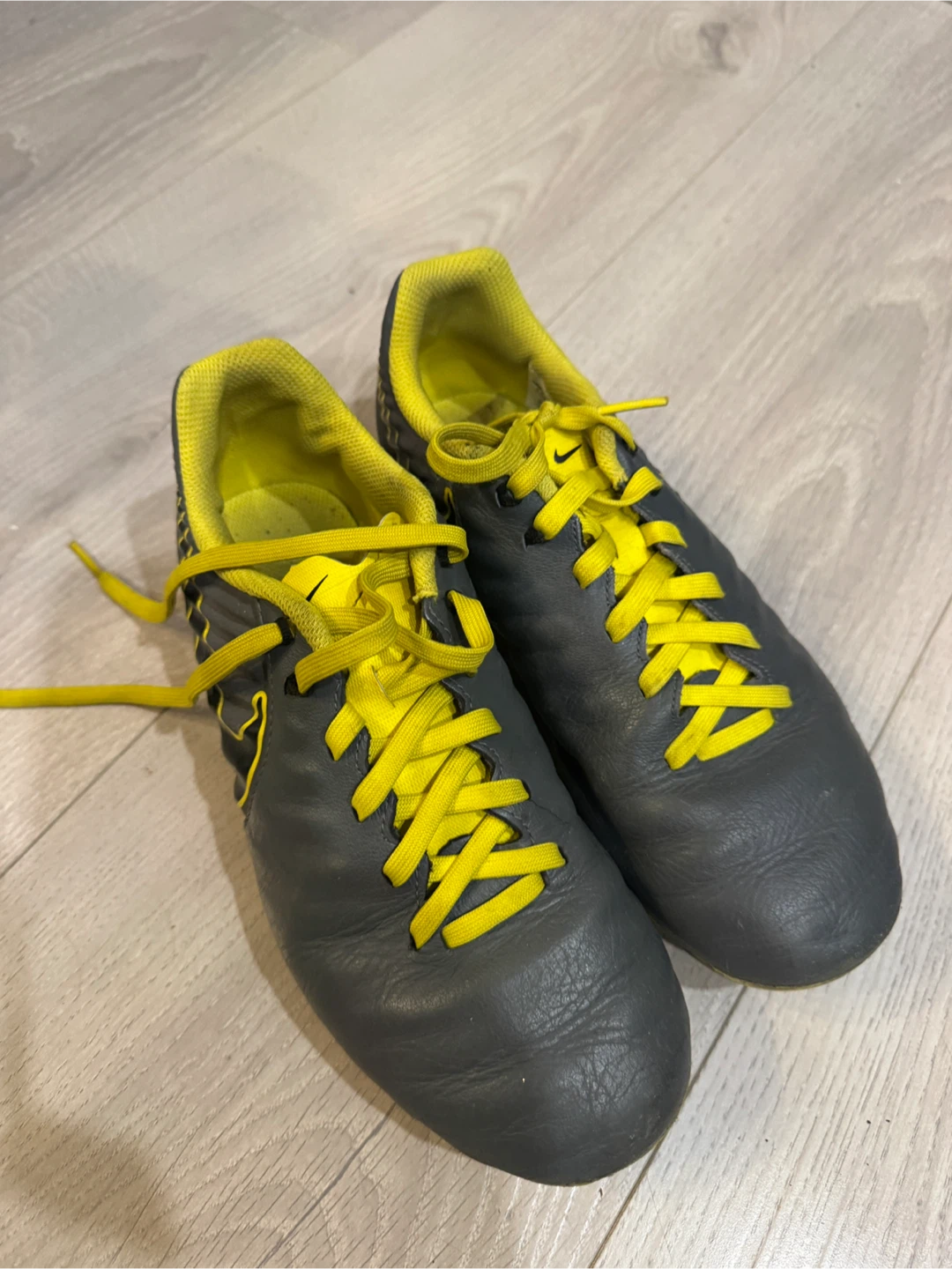Nike Mercurial Soccer Cleats Grey/Yellow Youth Size 4.5Y - photo 2