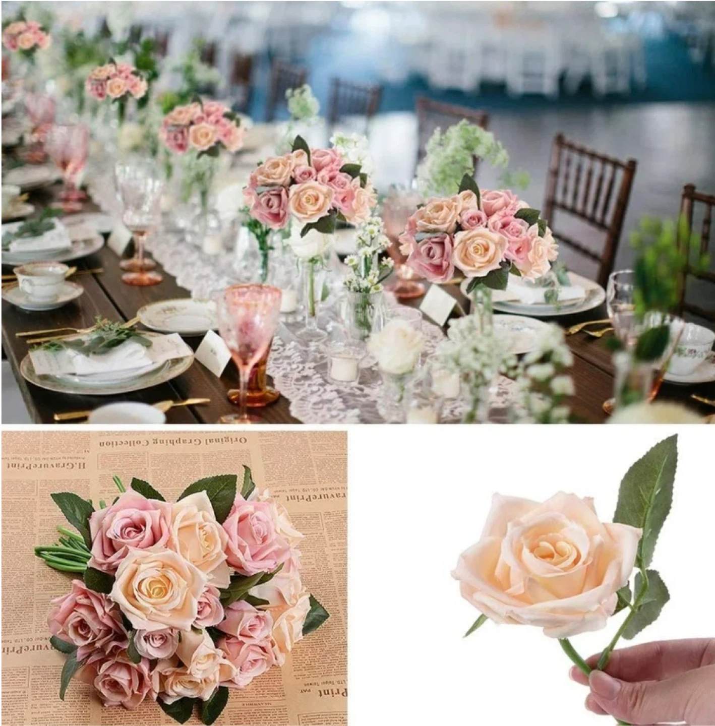 Artificial Flowers Rose Bouquet - photo 4