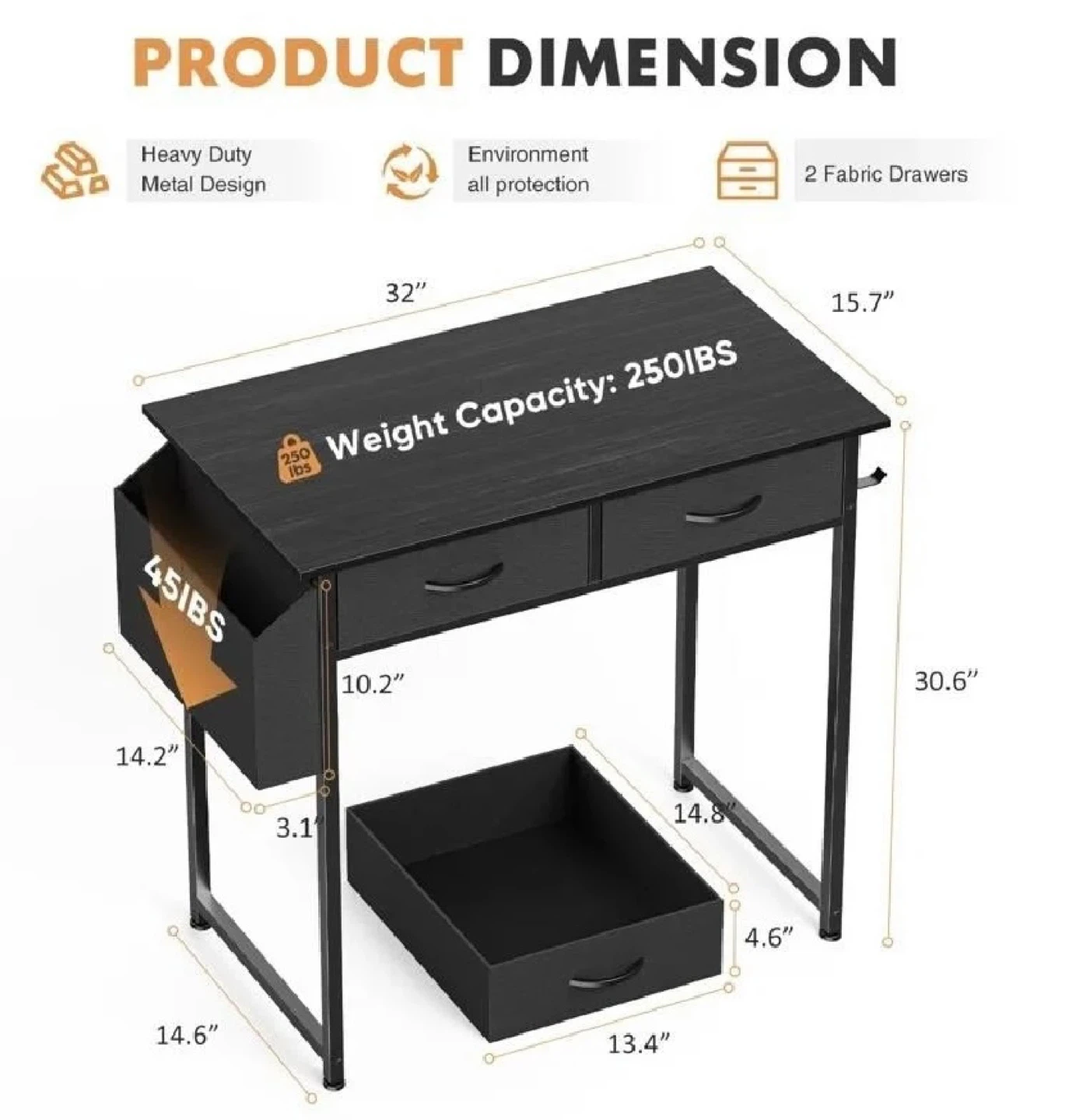 32” Home/Office Computer Desk - photo 2