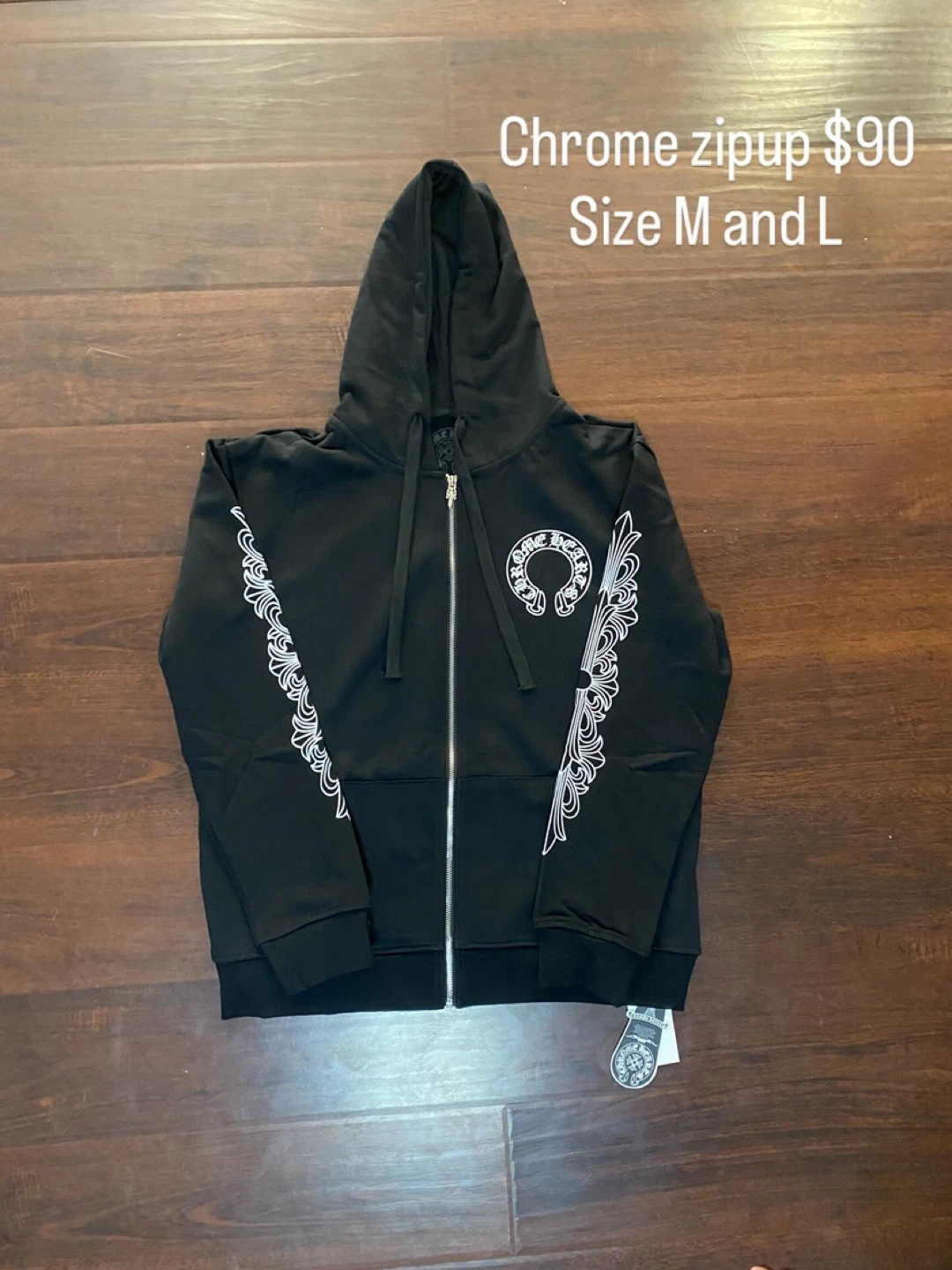 Chrome Hearts Black Zip-Up Hoodie