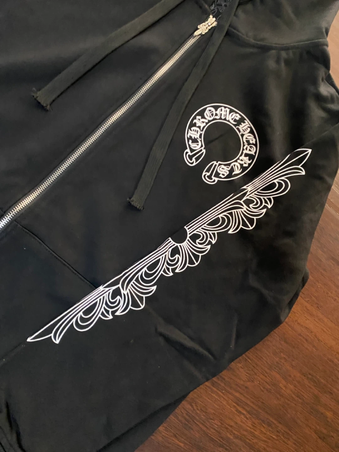 Chrome Hearts Black Zip-Up Hoodie - photo 2