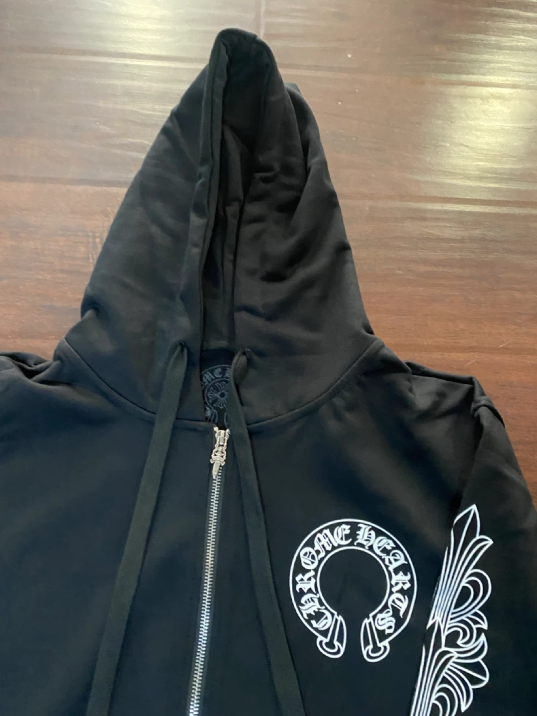 Chrome Hearts Black Zip-Up Hoodie - photo 4