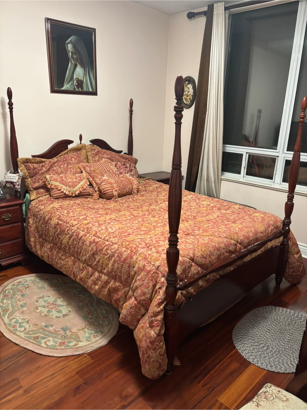 5 piece bedroom set-bed-dresser-armour-side tables