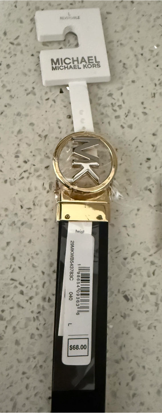 Michael Kors Reversible Belt with MK Logo Buckle - photo 3