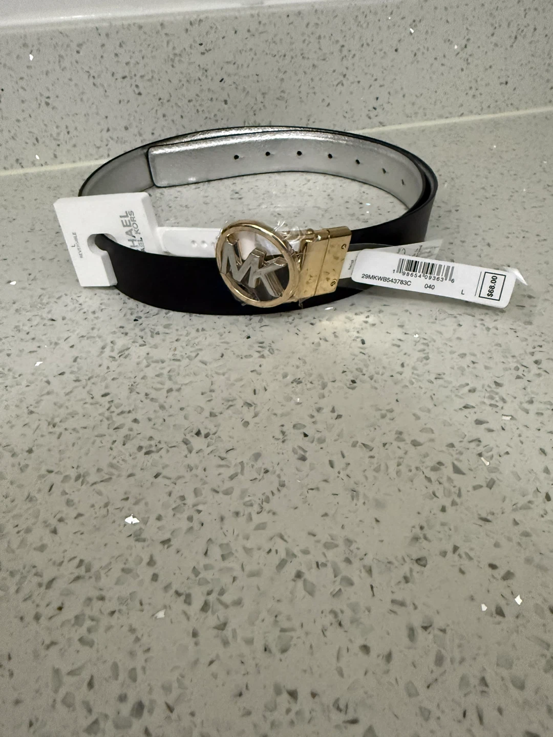 Michael Kors Reversible Belt with MK Logo Buckle - photo 2