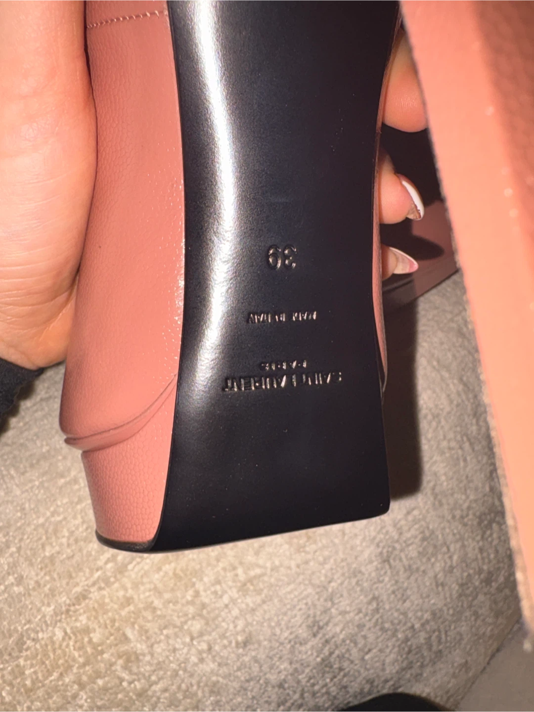 Saint Laurent Pink Leather Platform Heels Size 39 - photo 3