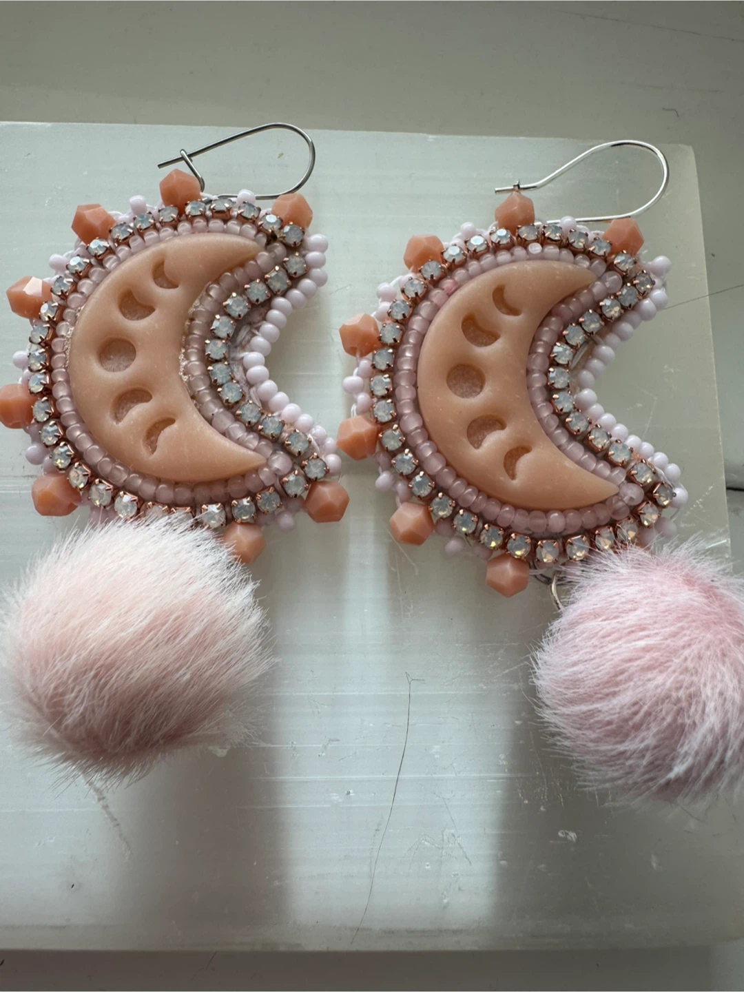 Moon Phase beaded Earrings