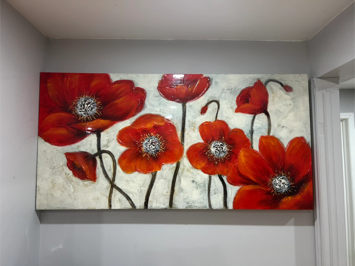 Red Poppy Floral Wall Art