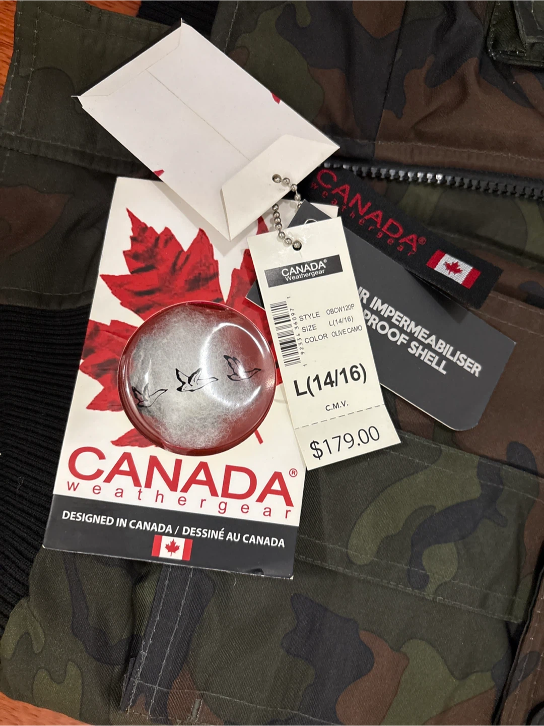 Canada Weather Gear Camo Jacket Size L (14/16) - photo 3