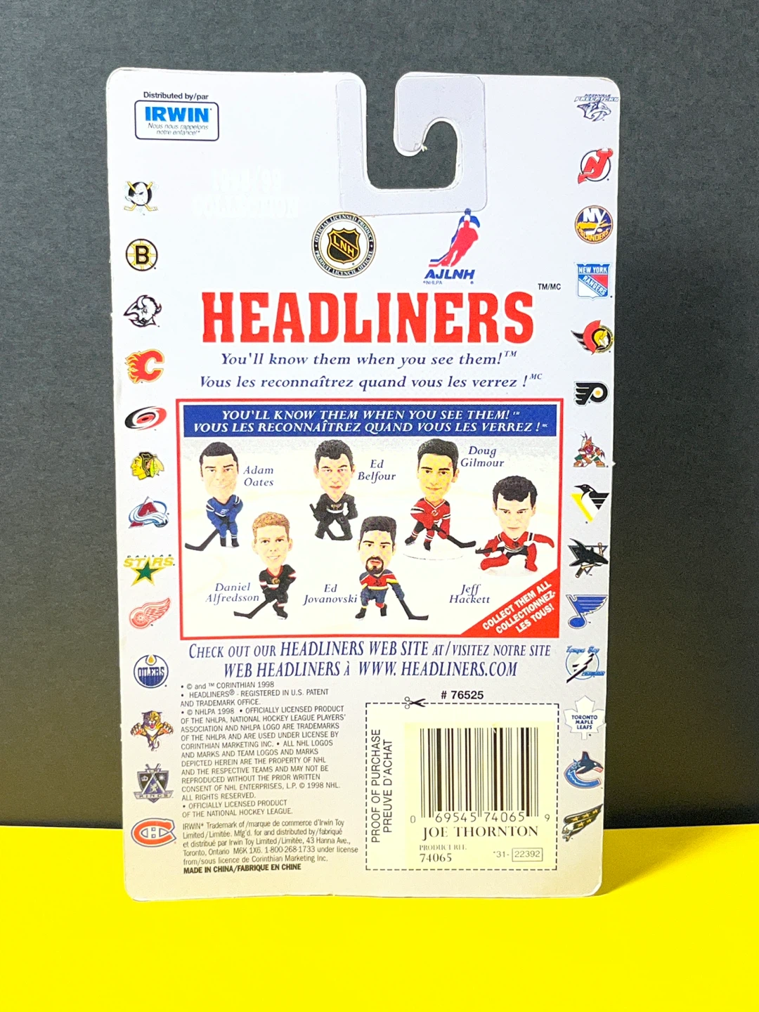 Headliners Joe Thornton NHL Figure 1998/99 Collection - photo 4