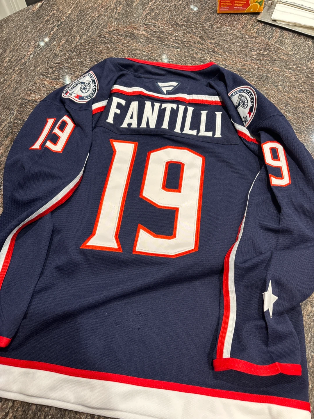 Columbus Blue Jackets Fantilli #19 Hockey Jersey Size 52