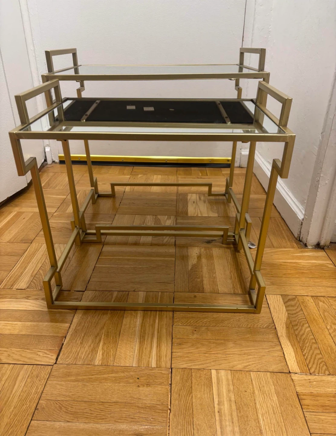 Gold Mirrored Nesting Table Set - photo 3