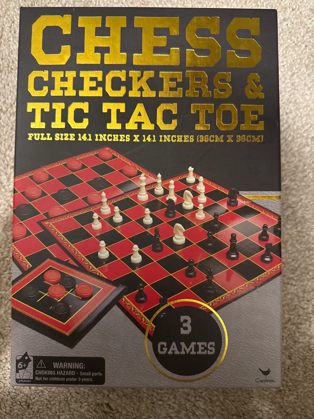 Chess Checkers Tic Tac Toe Set ❤️