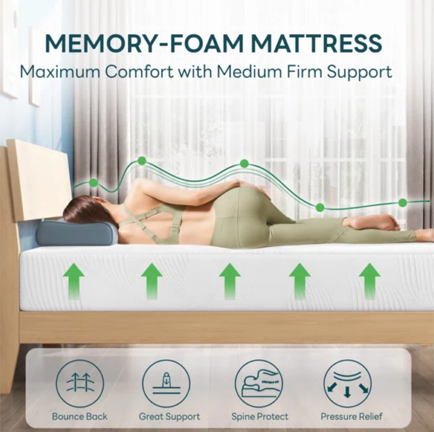 King Size: Gel Memory Foam Mattress - photo 3