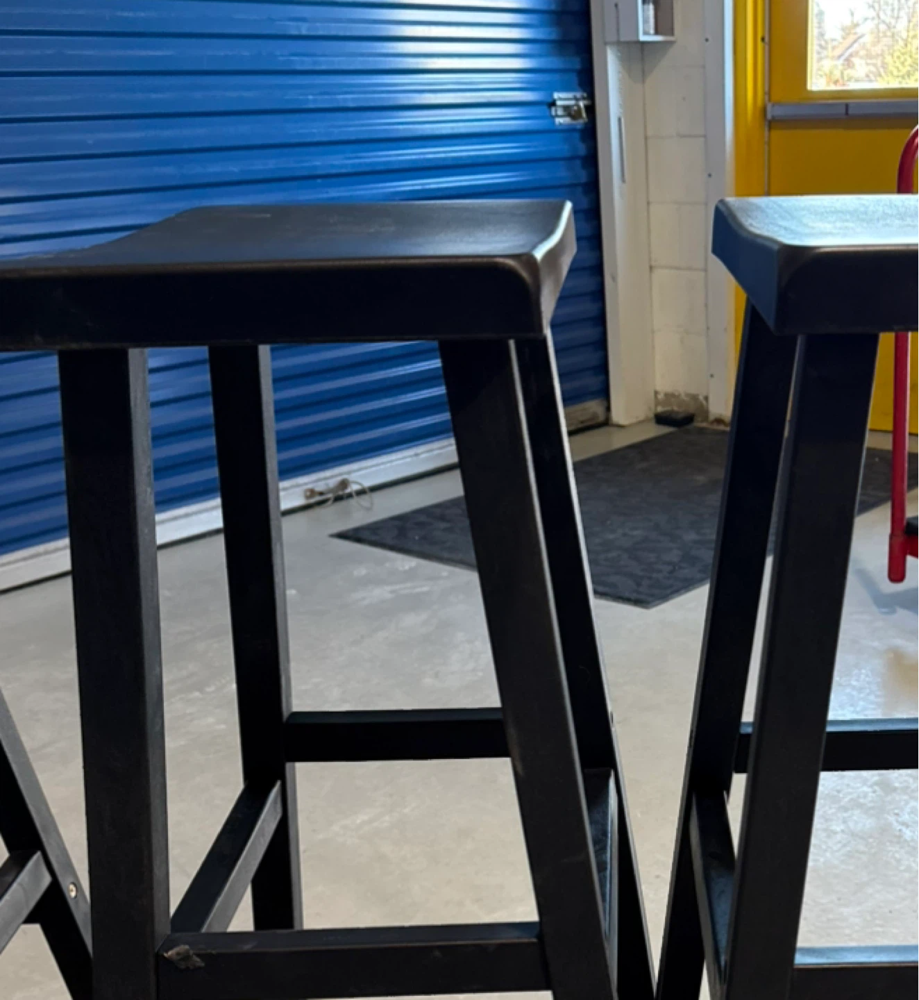 New, Pre-Assembled 29” Bar Stools, Set of 2, Black