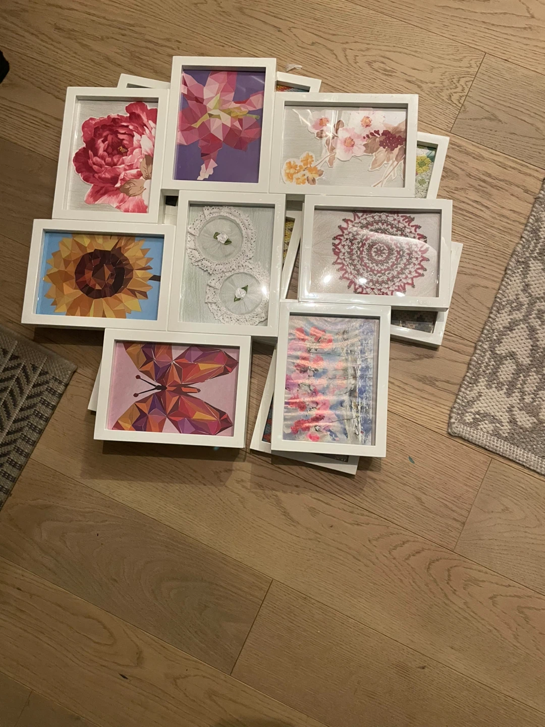 Set of 2 assorted decorative picture frames