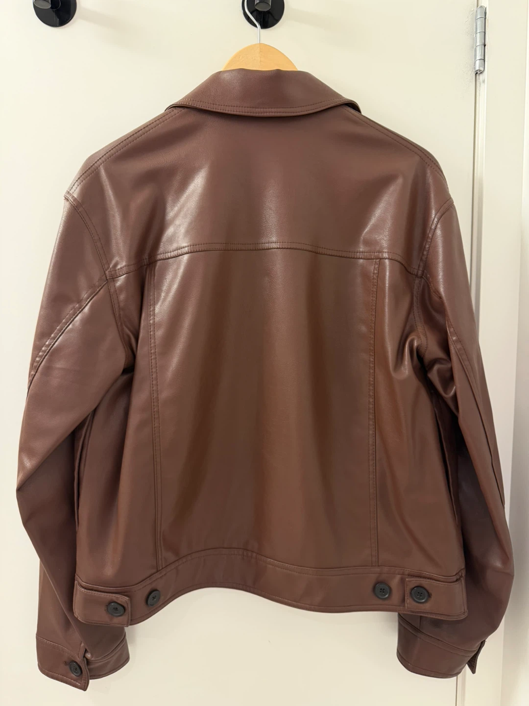 H&M Brown Leather Jacket - photo 2