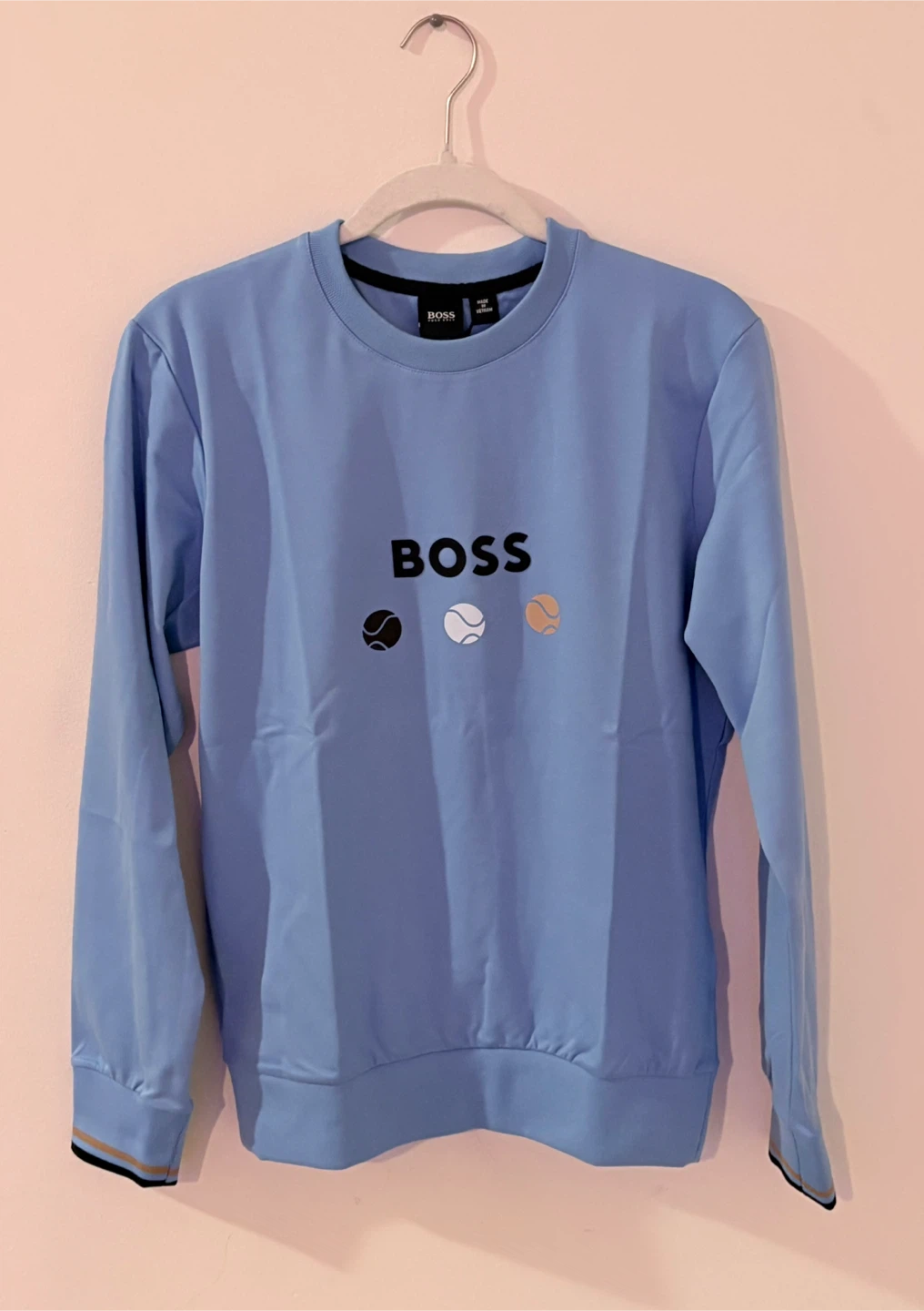 BOSS Athleisure Blue Sweatshirt with Tennis Ball Graphic