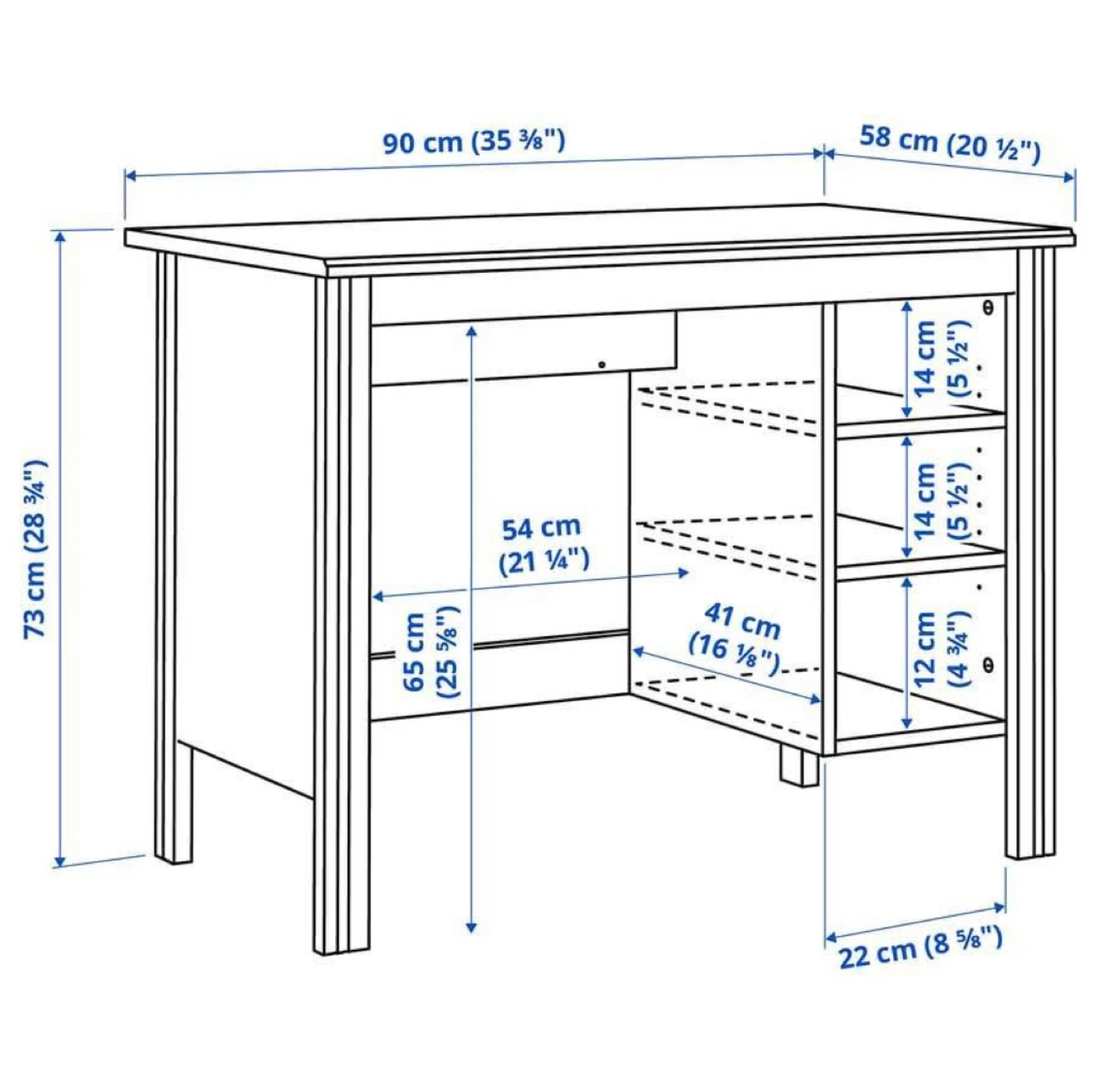 Brown Wooden Desk with Shelves - photo 2