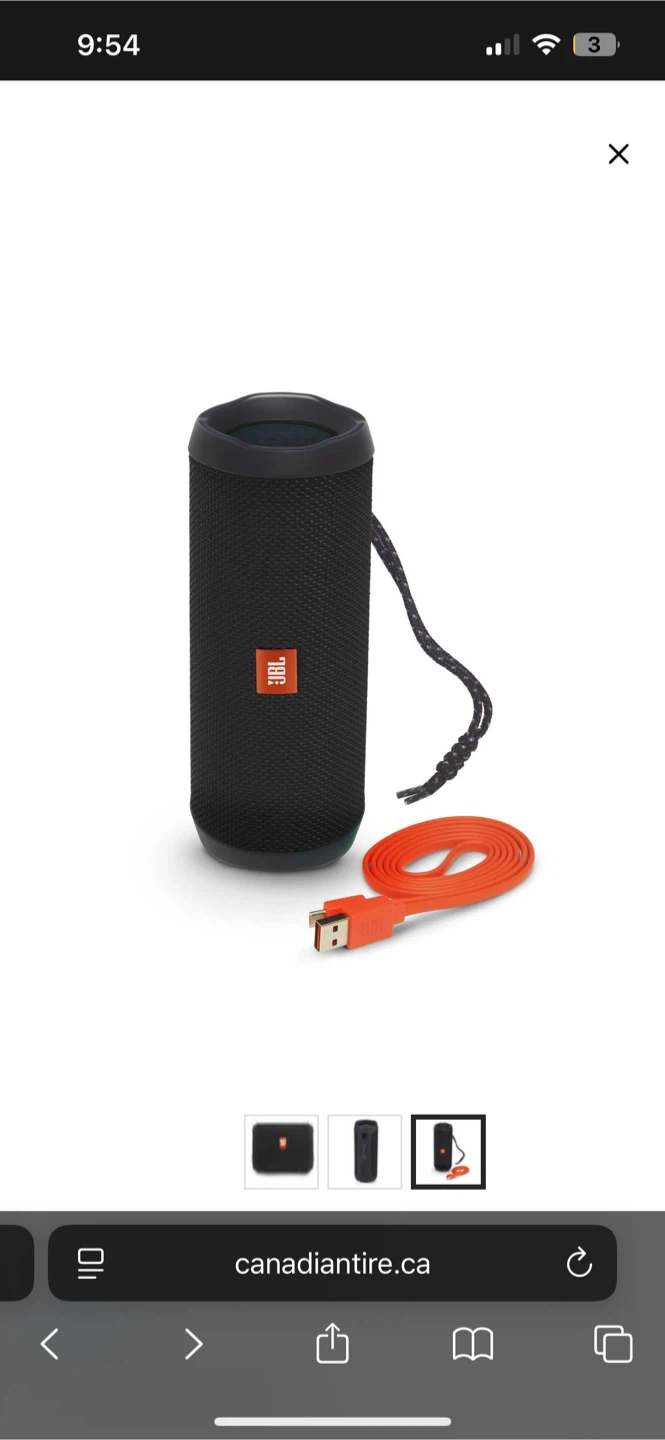 JBL Flip 4 Portable Waterproof Bluetooth Speaker - Black