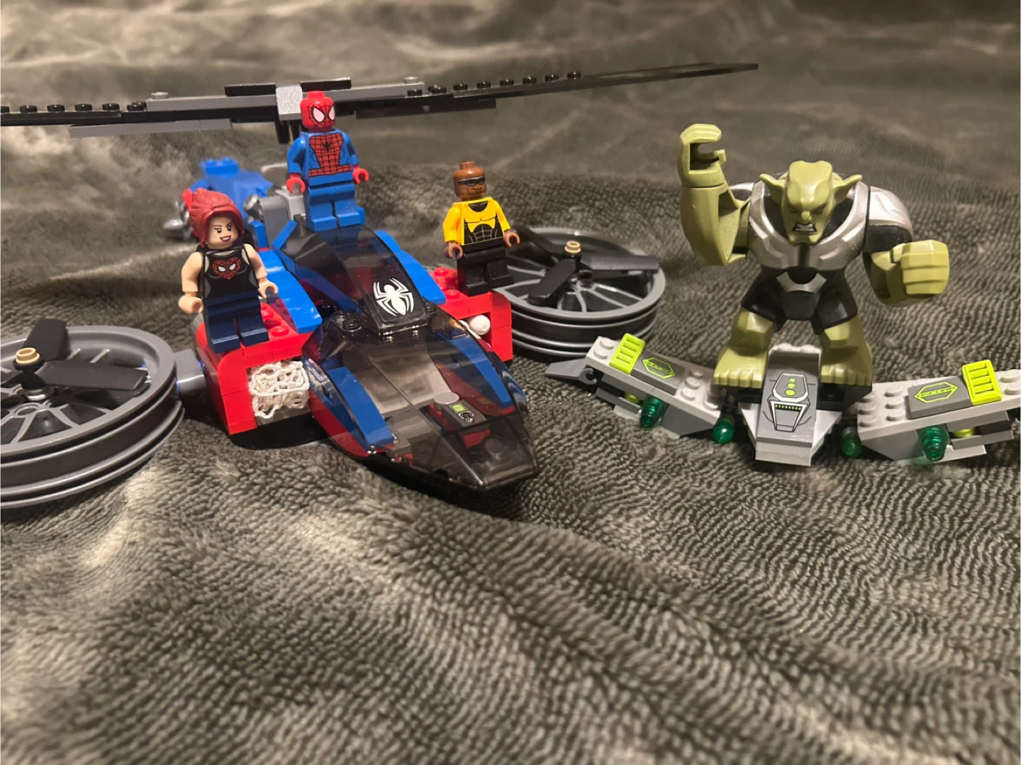 LEGO Spider-Man Helicopter and Green Goblin Glider Set