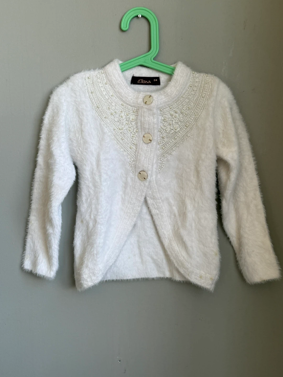 Toddler Sweater with embroidered details (new) 3-4 years