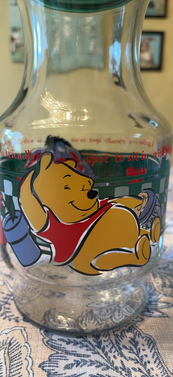 Vintage Disney Winnie the Pooh and Eeyore Glass Pitcher - photo 4