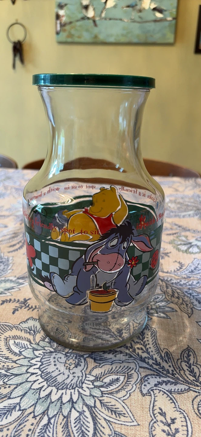 Vintage Disney Winnie the Pooh and Eeyore Glass Pitcher - photo 2