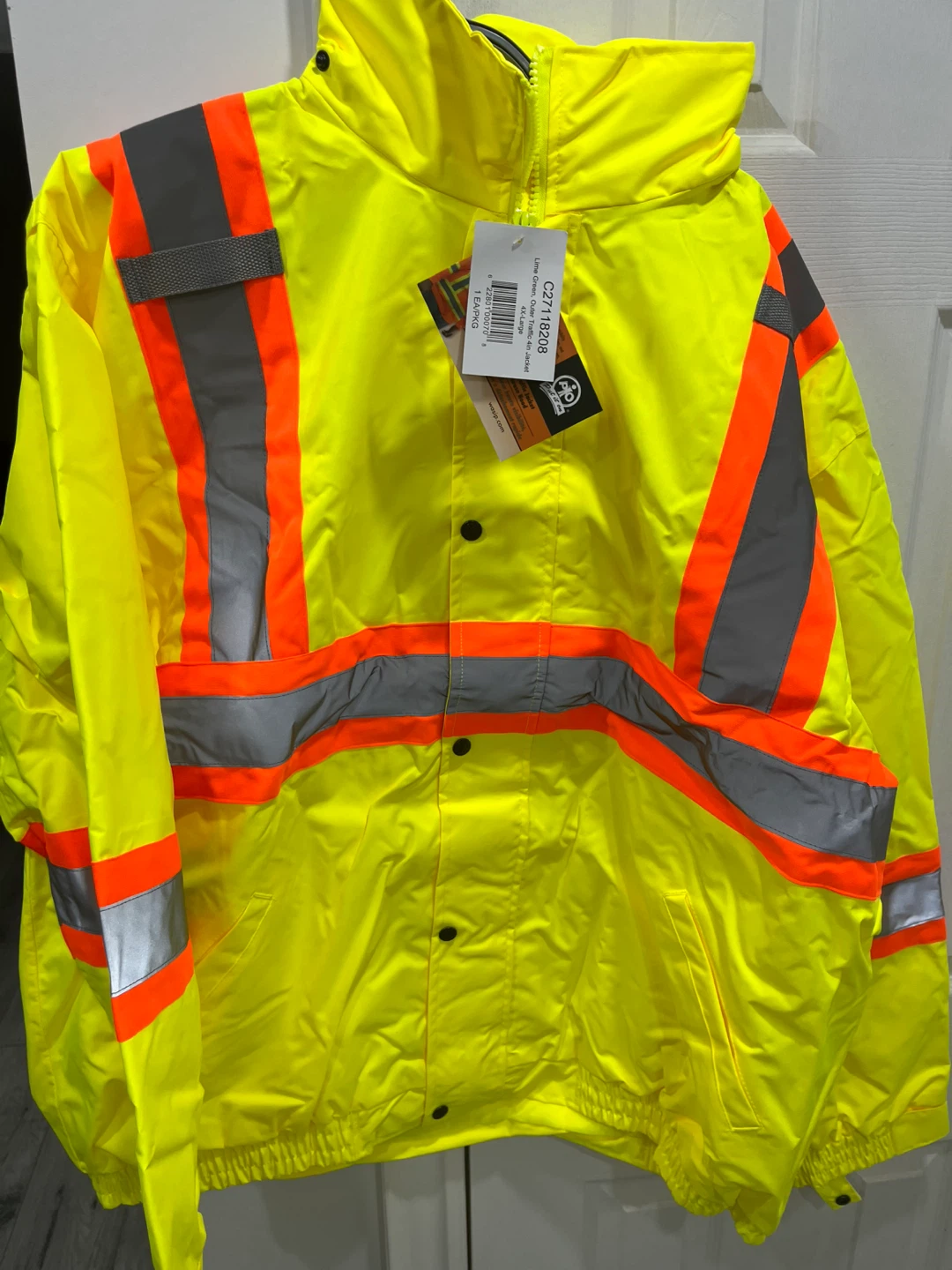 Yellow Hi-Vis Safety Jacket - Large - photo 4