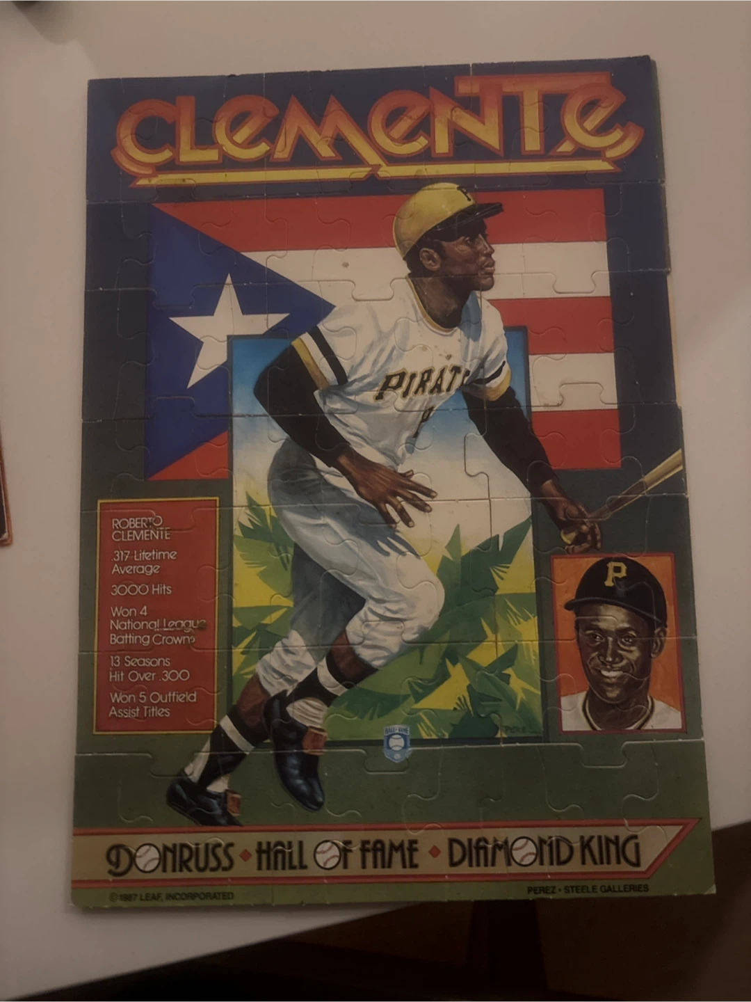 Roberto Clemente Donruss Hall of Fame Diamond King Puzzle - photo 2
